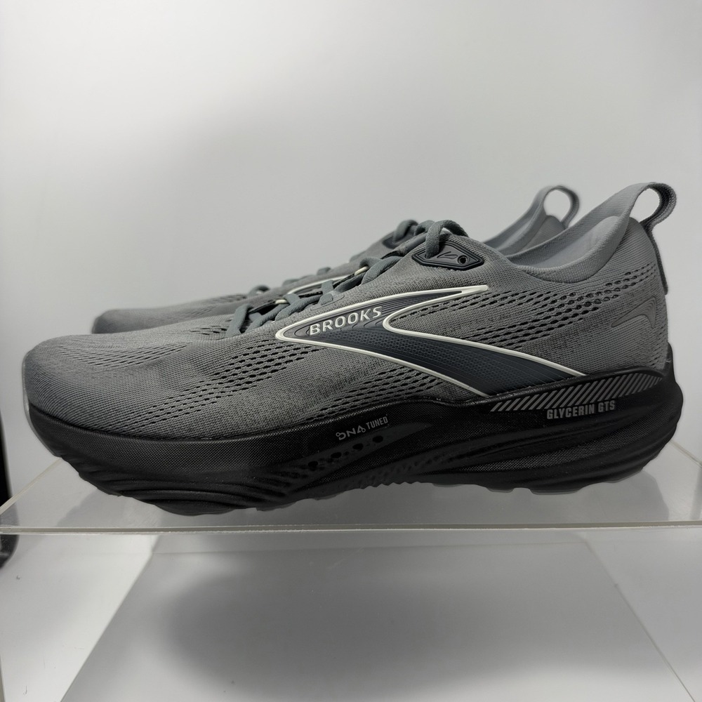 Brand New Brooks Glycerin GTS 22 Grey Black 1104462E078 Men's Size 13 2E WIDE